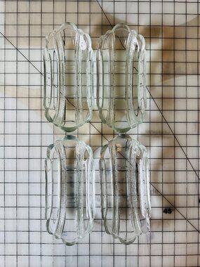 Set of 4 Vintage U.S. Glass Co. Banana Split Dishes